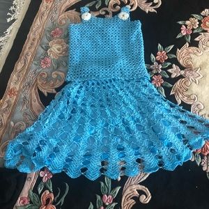 Crochet dress  blue
